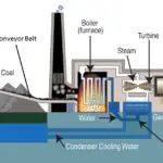 Coal power plant working