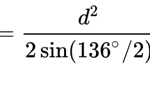 Vickers Hardness area formula