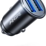 Car-Charger-AINOPE-Smallest-4.8A-All-Metal-USB-Car-Charger