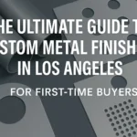 Rolled metal sheets and perforated steel plates showing custom metal finishing services in Los Angeles.