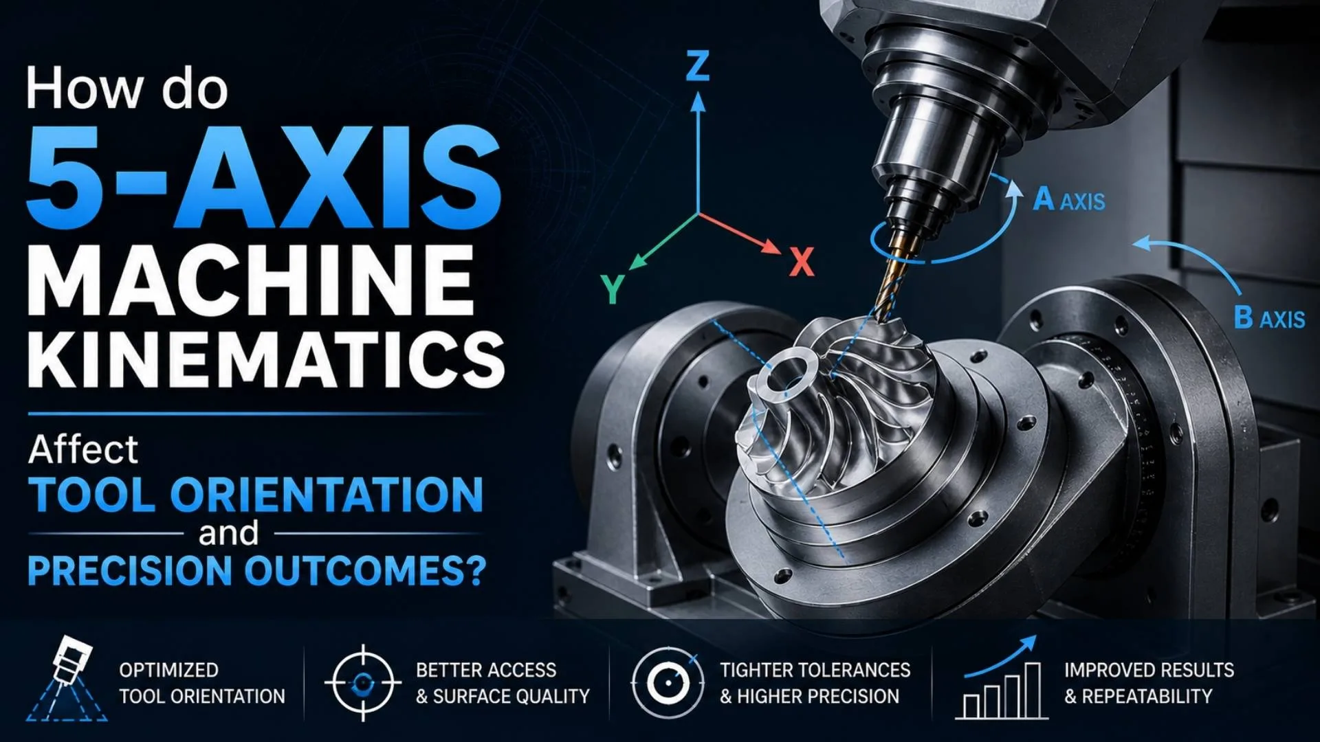 How do 5-Axis Machine Kinematics Affect Tool Orientation and Precision Outcomes