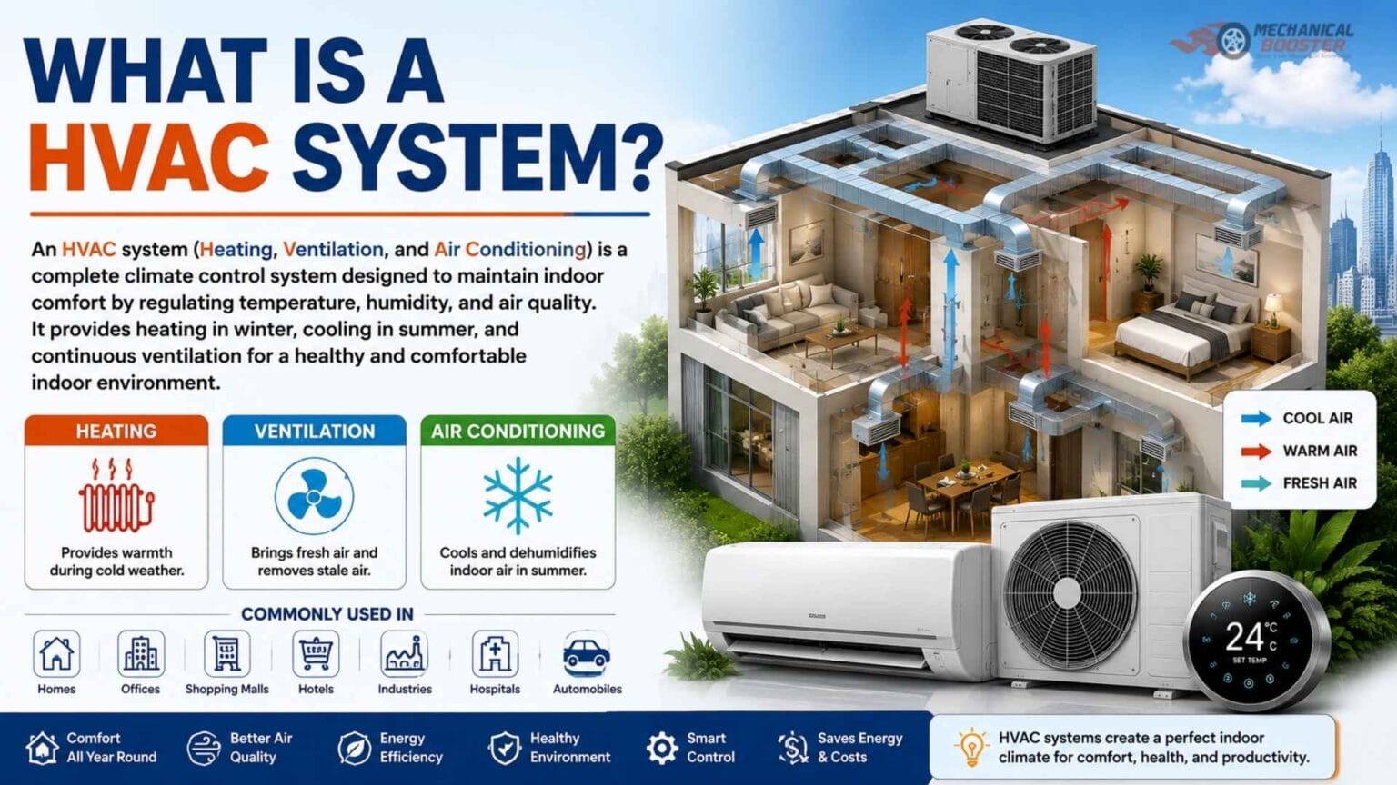 What is HVAC System? Complete Guide for Beginners - Mechanical Booster