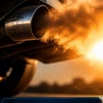 exhaust gases leaving