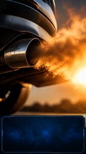 exhaust gases leaving