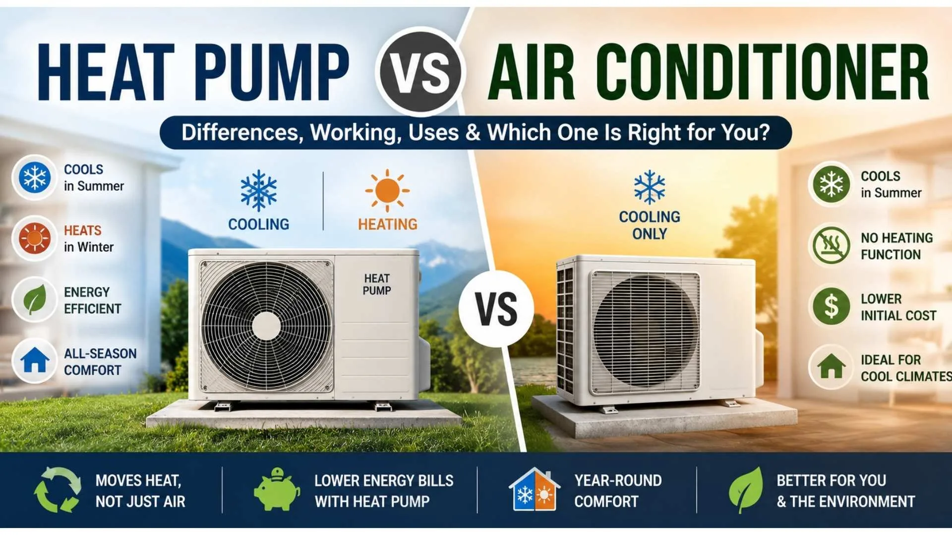 heat pump vs air conditioner