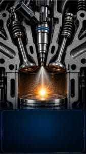 spark plug igniting fuel
