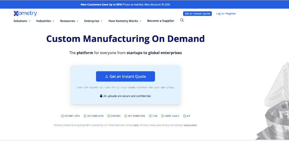 Xometry website