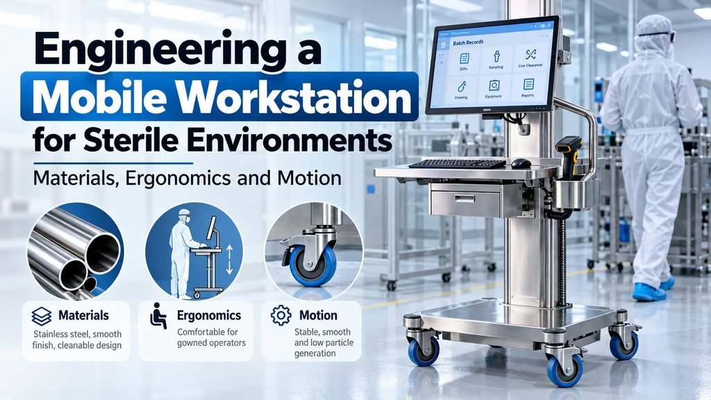 Engineering a Mobile Workstation for Sterile Environments- Materials, Ergonomics and Motion